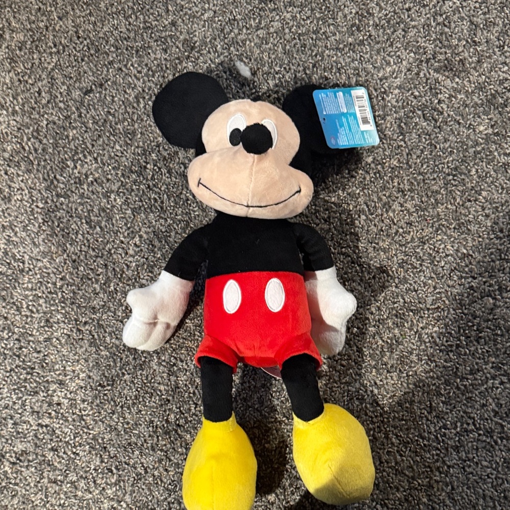 Disney Mickey Mouse Plush - Black, Red, Yellow